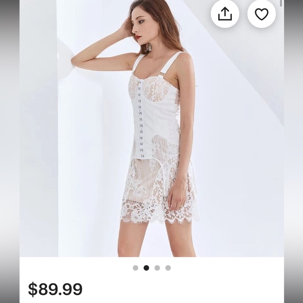 White Corset Lace Dress